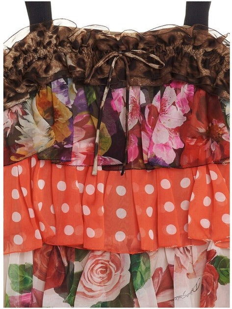 DOLCE & GABBANA ドルチェ＆ガッバーナ Multicolor Floral print silk dress ガールズ 春夏2021 L52DT1G7YQSS9000 ju