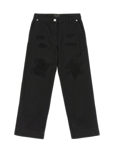DOLCE & GABBANA ドルチェ＆ガッバーナ Black  Ripped jeans ボーイズ 春夏2023 L52F66LDB34N0000 ju